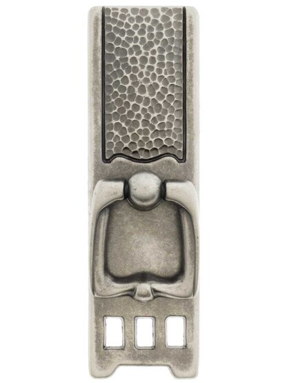 Roycroft Ring Pull With Tall Backplate In Old Iron